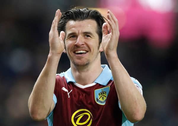 Burnley's Joey Barton applauds the fans after the final whistle. Picture: Martin Rickett/PA Wire