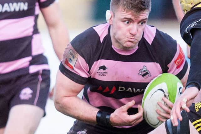 Ayr's Will Bordill crossed for Ayrs first try