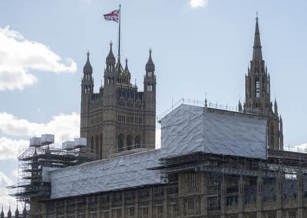 Scaffolding on the roof of the Palace of Westminster, as MPs are to launch an inquiry into the planned multi-billion overhaul of the crumbling palace. Picture; PA