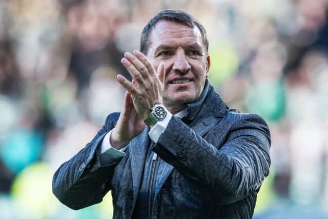 Brendan Rodgers has told his Celtic players that improvement is a must. Pic: TSPL