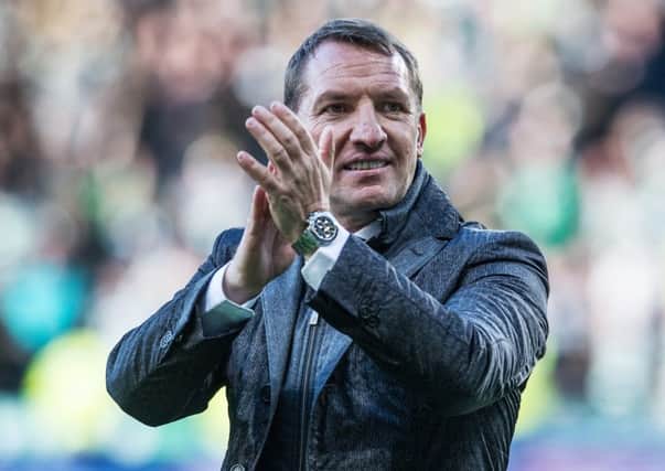 Brendan Rodgers has told his Celtic players that improvement is a must. Pic: TSPL