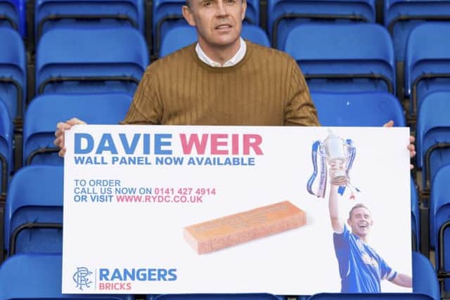 Rangers assistant manager David Weir is honoured with a Brick Panel. Picture: Paul Devlin/SNS