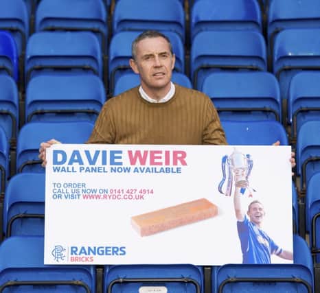 Rangers assistant manager David Weir is honoured with a Brick Panel. Picture: Paul Devlin/SNS