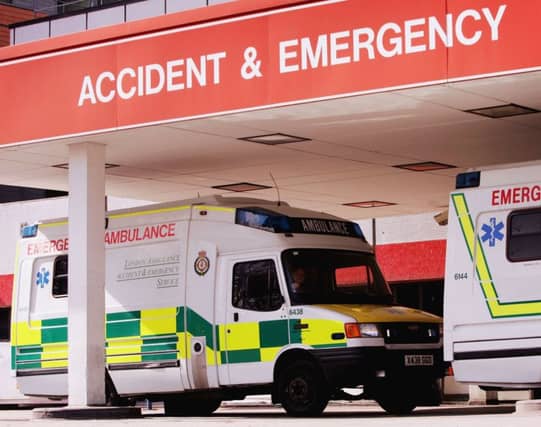 Ambulances arrive at an Accident and Emergency department Picture: Graeme Robertson/Getty Images