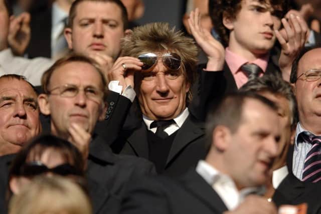 Rod Stewart will be a famous face in the crowd when Albion Rovers take on Celtic in the Scottish Cup fourth round at Airdries Excelsior Stadium on Sunday. Picture: Jane Barlow