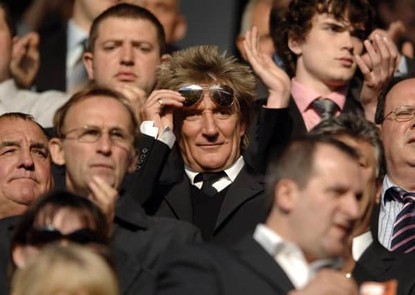 Rod Stewart will be a famous face in the crowd when Albion Rovers take on Celtic in the Scottish Cup fourth round at Airdries Excelsior Stadium on Sunday. Picture: Jane Barlow