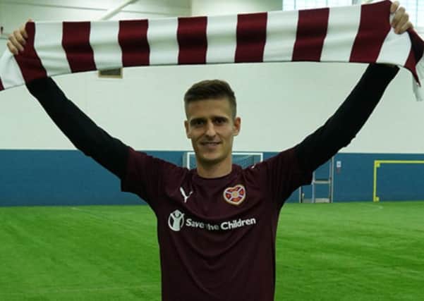 New Hearts signing Andraz Struna. Picture: Hearts FC