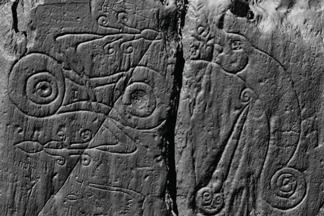 The Pictish carvings at the site which sparked a deeper investigation of the area. PIC GUARD Archaeology.