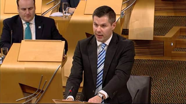 Finance Secretary Derek Mackay insisted Westminster funding was falling by 9.2 per cent. Picture: Contributed