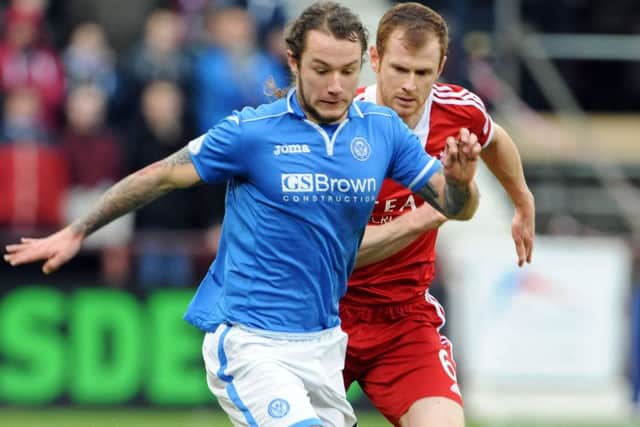 Stevie May in action for St Johnstone against Aberdeen in 2014. Picture: Ian Rutherford