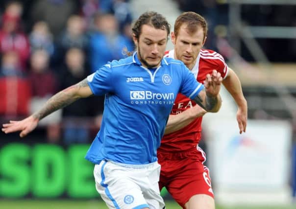 Stevie May in action for St Johnstone against Aberdeen in 2014. Picture: Ian Rutherford
