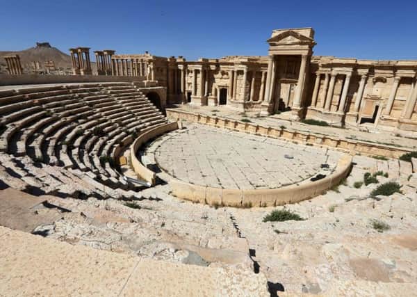 A file picture of the Roman Theatre in the ancient city of Palmyra  now destroyed by Islamic State. Picture: Getty