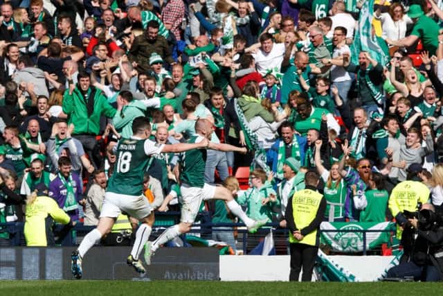 Dreams came true for Hibs. Picture: Robert Perry