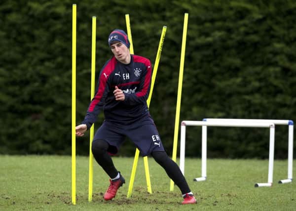 Rangers' Emerson Hyndman in training. Picture: SNS