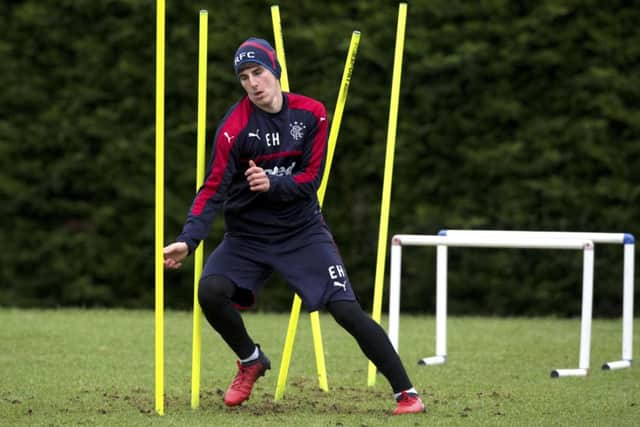 Rangers' Emerson Hyndman in training. Picture: SNS