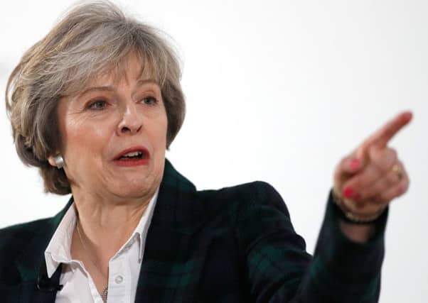 LONDON, ENGLAND - JANUARY 17: British Prime Minister Theresa May delivers her keynote speech on Brexit at Lancaster House on January 17, 2017 in London, England. It is widely expected that she will announce that the UK is to leave the single market. (Photo by Kirsty Wigglesworth - WPA Pool /Getty Images)