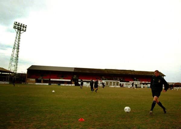Domonic Matteo of Scotland during training at Ayr United's Somerset Park ground. Picture: TSPL
