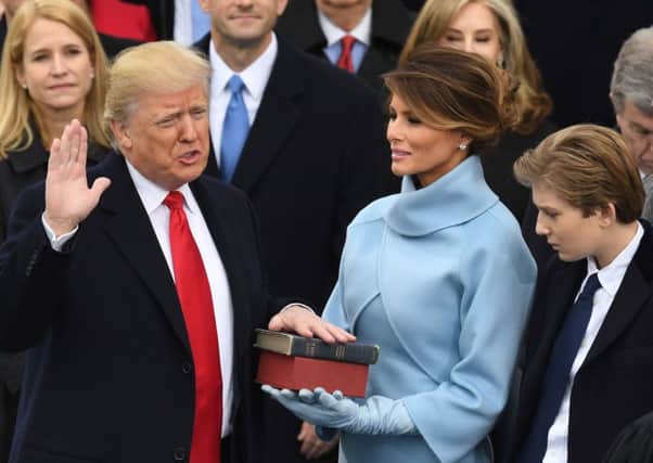 US President-elect Donald Trump is sworn in as President on January at the US Capitol in Washington, DC. Picture: AFP/Getty Images