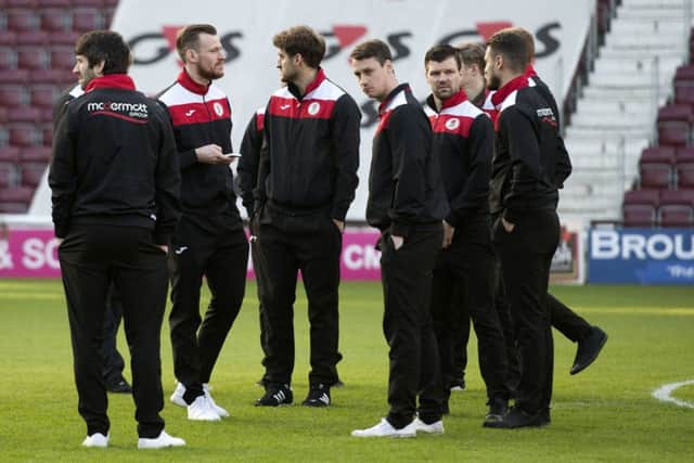 The Rose players take in their home ground for the day