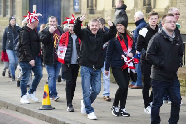Rose fans prior to the big game. Picture: SNS/Alan Harvey