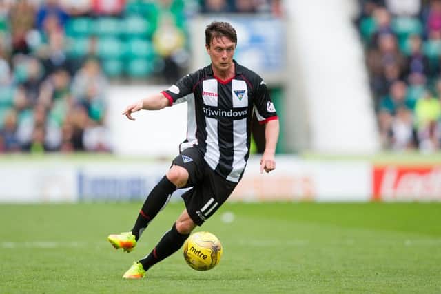 Joe Cardle in action for Dunfermline. Picture: Graham Stuart/SNS