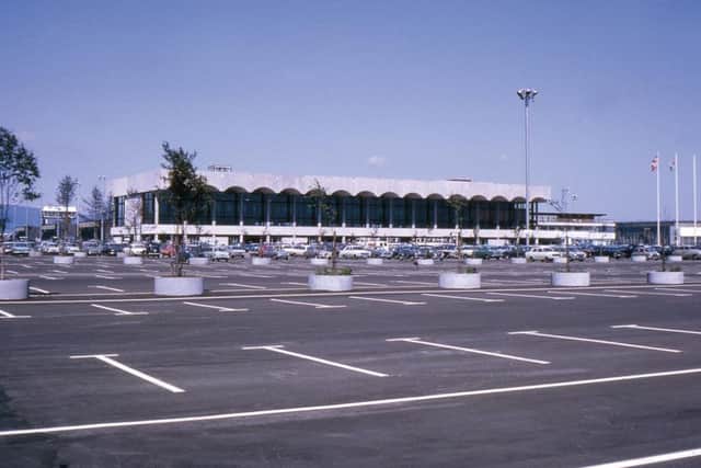 The original terminal building shortly after the airport opened in 1966