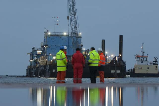 The cable is part of the Western Link project, connecting Scottish renewable power with customers south of the Border. Picture: Chris James