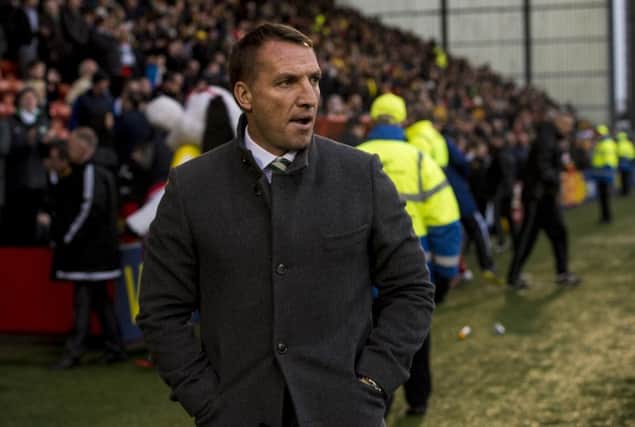 Celtic manager Brendan Rodgers watched his side defeat Albion Rovers on Sunday. Picture: SNS