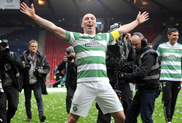 Scott Brown will make his 400th appearance for Celtic if he features against St Johnstone on Wednesday. Picture: Lisa Ferguson