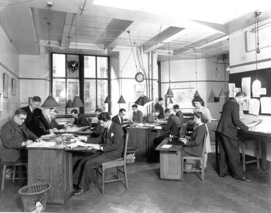 Journalists and at work in The Scotsman in 1948. The quest for truth, and the holding of leaders to account, has never wavered.