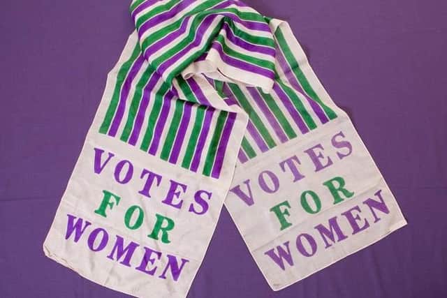 The green, white and purple sash which Bessie wore with pride. Picture: The People's Story, Edinburgh Museums & Galleries