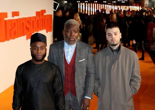 Young Fathers arriving at the world premiere of Trainspotting 2 at Cineworld in Edinburgh PIC: Jane Barlow/PA Wire