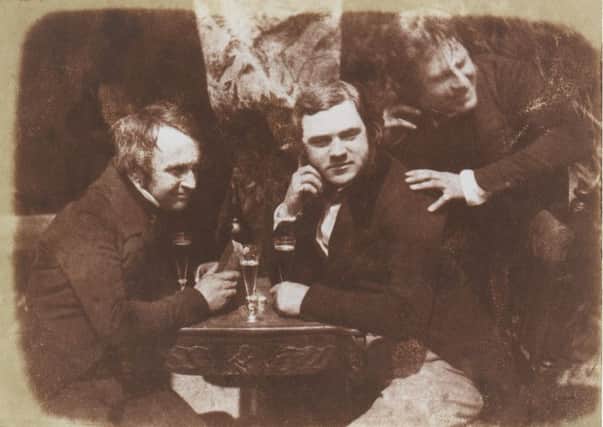 Men drinking in an Edinburgh tavern in 1844, by Hill and Adamson. PIC Wikicommons.