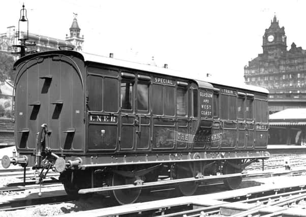 The Glasgow special carriage with its Scotsman livery. Picture: TSPL