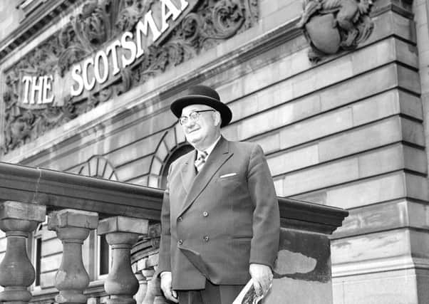 New owner Roy Thomson - a Canadian millionaire of Scottish descent - at North Bridge in 1958.