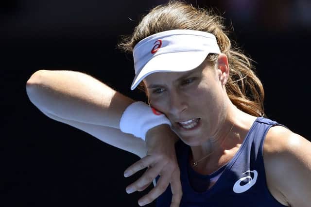 Britain's Johanna Konta lost in two sets to Serena Williams. Picture: Andy Brownbill/AP