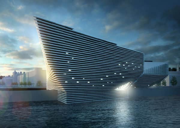 An artist's impression of how the V&A will look in Dundee