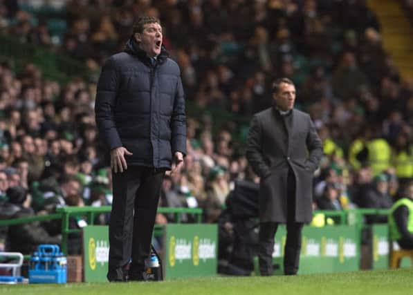 St Johnstone manager Tommy Wright thought his side deserved a penalty at Celtic Park. Picture: SNS