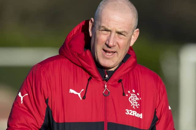 Rangers manager Mark Warburton takes training ahead of this weekend's clash with Motherwell. Picture: SNS