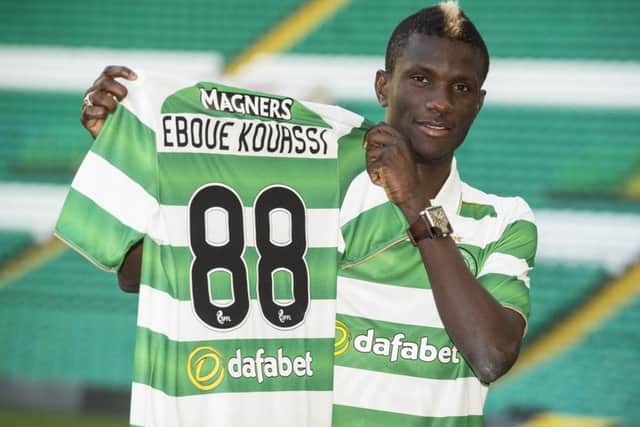 Celtic unveil new signing Eboue Kouassi. Picture: SNS