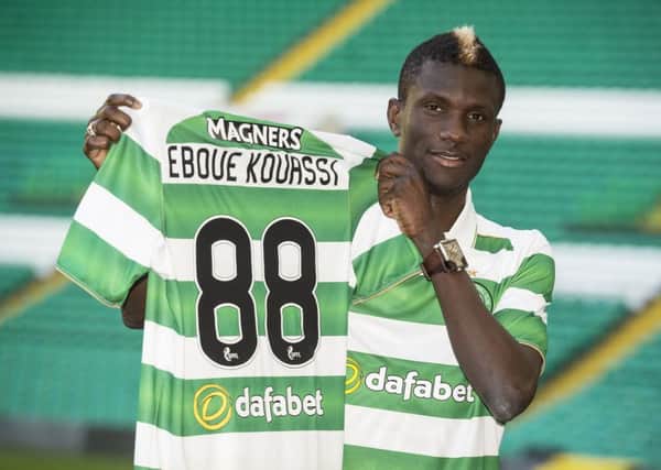 Celtic unveil new signing Eboue Kouassi. Picture: SNS