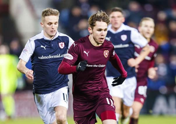 Hearts winger Sam Nicholson made his return to action against Raith. Picture: Roddy Scott/SNS