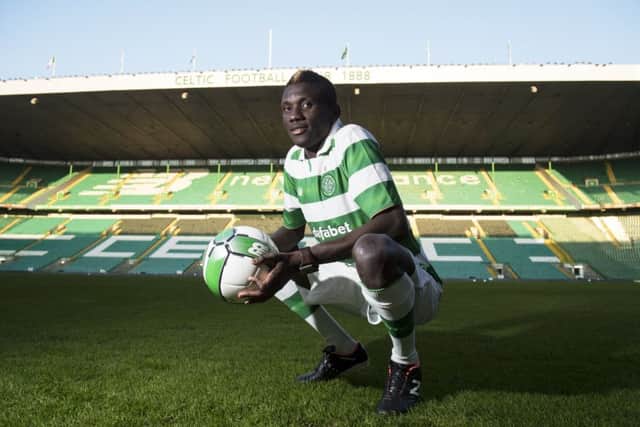Celtic unveil new signing Kouassi Eboue. Picture: SNS