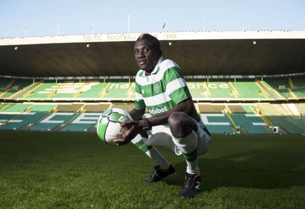 Celtic unveil new signing Kouassi Eboue. Picture: SNS