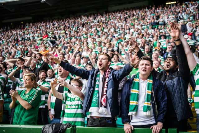 Celtic fans. Picture: TSPL