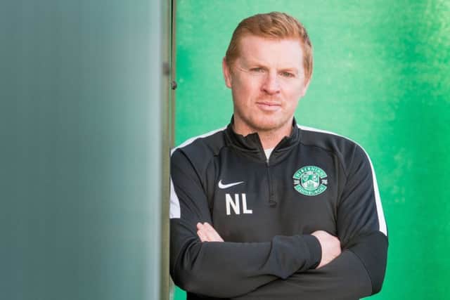 Hibernian manager Neil Lennon at the club's East Mains training centre. Picture: Ian Georgeson