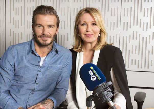 David Beckham as he joins presenter Kirsty Young Desert Island Discs for the  75th anniversary edition on Sunday 29 January at 11.15am on BBC Radio 4. PICTURE: Press Association