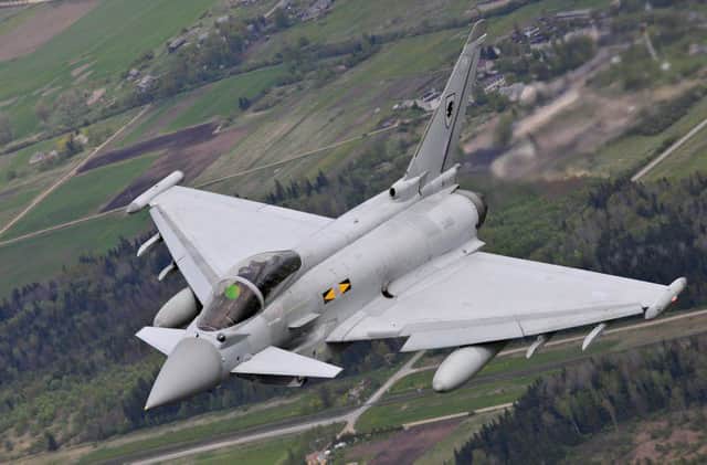 A Royal Air Force Typhoon was one of the types of jet inloved in the incident. Picture: MoD