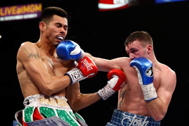 Josh Taylor lands a right jab on the jaw of Mexican opponent Alfonso Olvera. Picture: Getty.