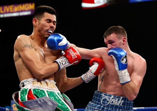 Josh Taylor lands a right jab on the jaw of Mexican opponent Alfonso Olvera. Picture: Getty.